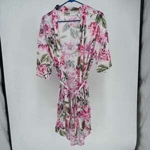 Show Me Your MuMu Pink Floral Robe One Size